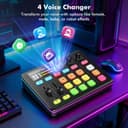 G1 Neo Audio Mixer, Gaming Audio Mixer, RGB Sound Card for XLR Microphone, Streaming Audio Interface, 48V Phantom Power, Custom Sound Effects - 3