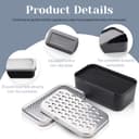 Cheese Grater with Container, Stainless Steel Cheese Shredder, Multifunctional Box Grater - 3
