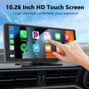 Wireless Car Stereo for Apple CarPlay and Android Auto, 10.26 Inch Touch Screen Car Radio with 4K Dashcam Front and Rear Camera 1080P HD/Bluetooth/FM/AUX/64G TF/Mirror Link/Voice Control/GPS - 7