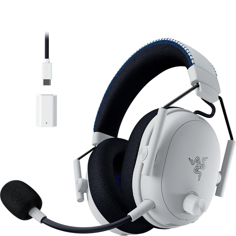 Razer BlackShark V3 Pro for PlayStation - Wireless Active Noise Cancellation Esports Headset ANC - TriForce 50 mm Drivers - HyperSpeed 2,4 GHz - THX Spatial Audio - PS5/PC | White - 1