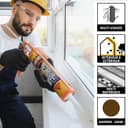 Sika Flex 11 FC Purform Brown Multi-Purpose Sealant, Sealant and Adhesive, Multi-Support, Interior and Exterior (Sikaflex 11 FC+), 300 ml - 2