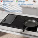 Hermitlux Induction Hob with 4 Recessed Burns, 77 cm, 7000 W, Flex Zone, 9 Power Levels, Booster Function, Timer, Child Lock - 7