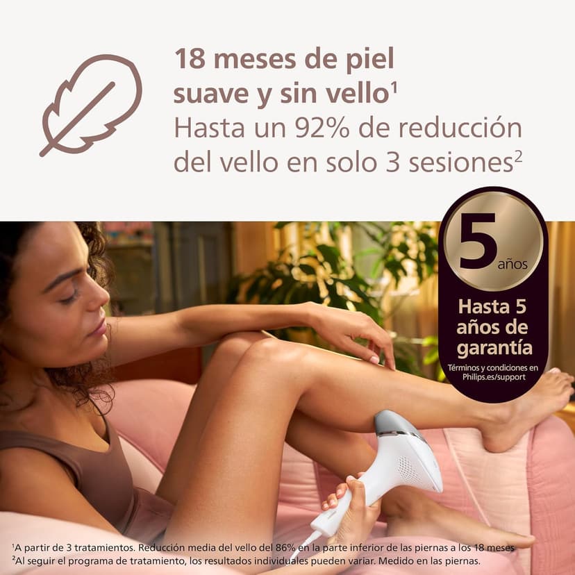Philips Lumea 8000 Series IPL Hair Removal Device - Alternative to Laser Hair Removal Devices with SenseIQ Technology, 3 Accessories for Body, Face and Precision Zones - BRI946/00 - 2