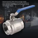 304 Stainless Steel Ball Valve 2 Inch Two Piece Female Thread Ball Valve Full Bore Lever Handle DN50 1000 WOG Suitable for Water, Oil and Non-flammable Gas - 3