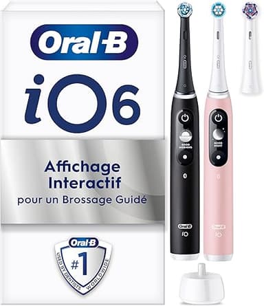 Oral-B Brosses A Dents Electriques iO6 Duo Noire Et Rose,…