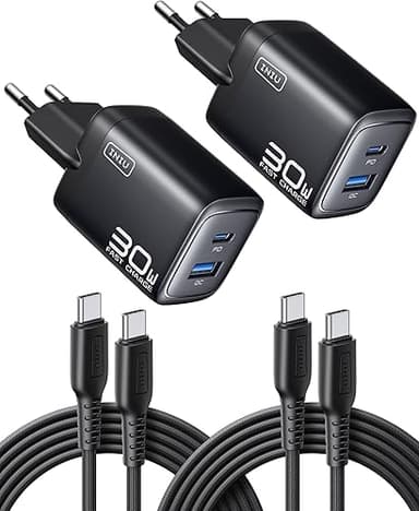 INIU Chargeur USB C, 30W 2-Port Prise USB C Chargeur Rapi…