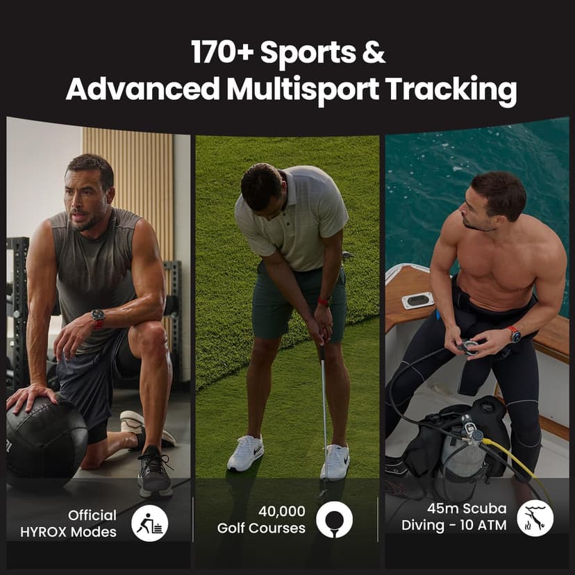 Amazfit Balance 2 Smart Watch for Men 47mm, 1.5" AMOLED Sapphire Glass, Offline Maps, GPS, 21 Days Battery, 170+ Sport Modes, Hyrox & Golf Mode, Strength Training, Heart Rate & Sleep Health Tracking - 6