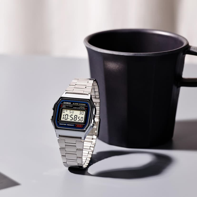 Casio Montre Homme Digitale avec Bracelet en Acier Inoxydable – A158WEA-1EF - 2