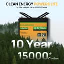 ECO-WORTHY 12 V 100 Ah LiFePO4 Bluetooth with BMS Low Temperature Protection, 1280 Wh Lithium Battery 12 V 100 Ah Car Battery for Motorhomes, Caravans, RVs - 7