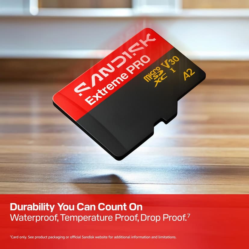 SANDISK Extreme PRO microSDXC 128GB, UHS-I + SD Adapter (up to 250MB/s read, 120MB/s write speed, 5K, 3K, 4K UHD, C10, V30, U3, A2) For Action Cams, Drones, Android devices, Laptops - 5