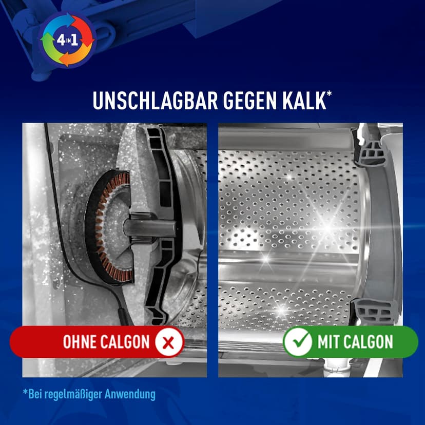 Calgon 4-in-1 Power Gel - Effective Against Limescale, Dirt, Odours and Corrosion - Protective Water Softener for Washing Machine - 1 x 2.15L - 7