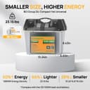 ECO-WORTHY 12 V 100 Ah LiFePO4 Bluetooth with BMS Low Temperature Protection, 1280 Wh Lithium Battery 12 V 100 Ah Car Battery for Motorhomes, Caravans, RVs - 5
