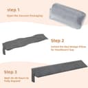 Dorifine Bed Wedge Pillow for Headboard Gap Filler King(76"x6"x10") Mattress Gap Filler(0-8") Bed Wedge for Headboards Gaps Between Your Headboard and Mattress,Headboards Pillow,Grey - 7