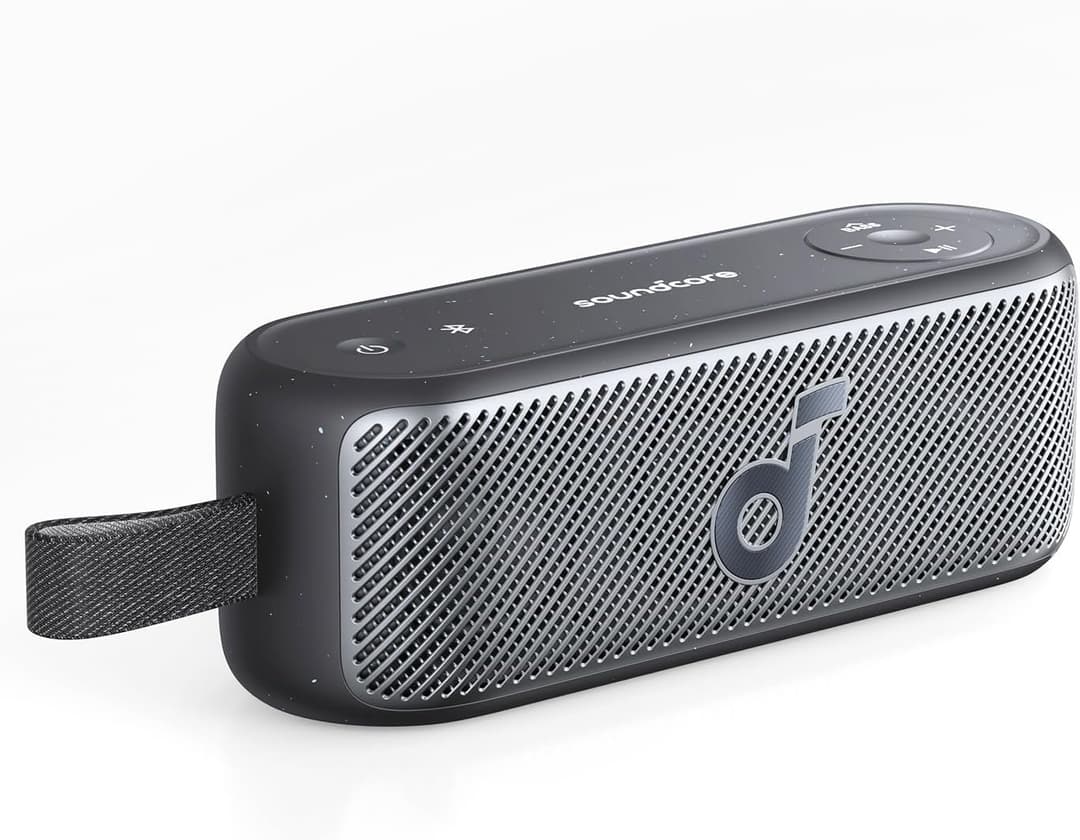 soundcore Motion 100 Bluetooth Speaker, Portable Speaker with Wireless Hi-Res, 2 Full Range Drivers for Stereo Sound, Customizable EQ, Punchy Bass, IPX7, Ultra-Portable Design for Outdoor Use