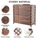 Outdoor Wood Air Conditioner Cover Motor Air Conditioner Wood Anti-Corrosion Cover for Outdoor Wood Waterproof Sun Protection Balcony Pot Holder (86 x 35 x 80 cm) - 4