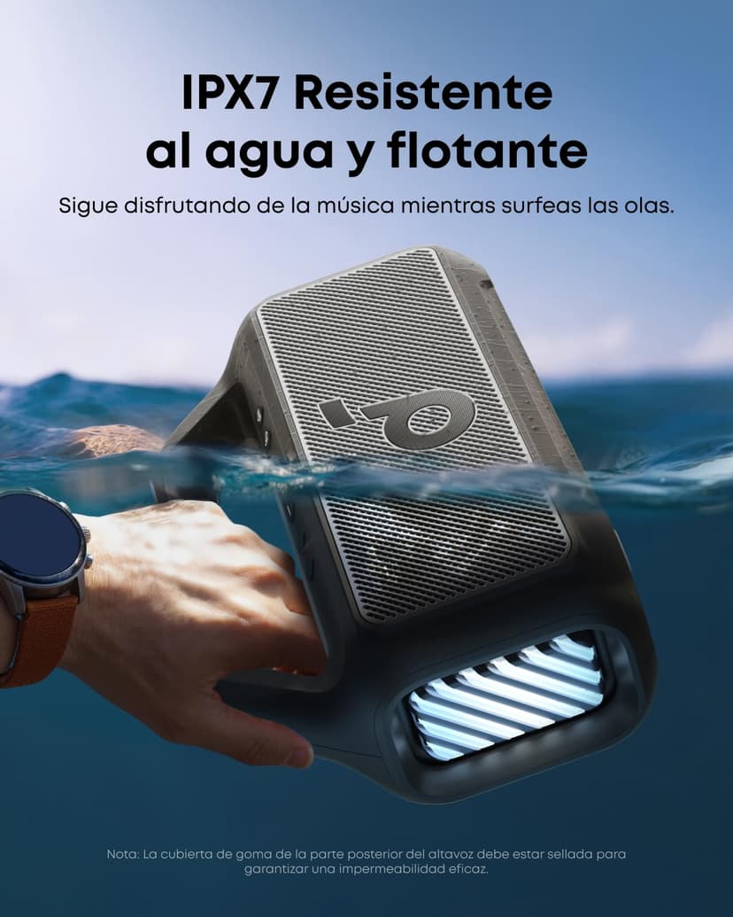 Soundcore Enceinte Bluetooth puissante Boom 2, Son de 80 W avec Caisson de Basse et BassUp 2.0, 24h, IPX7, USB-C, Bluetooth 5.3, Enceinte Portable, Le Camping, la Plage et Le Jardin - 4