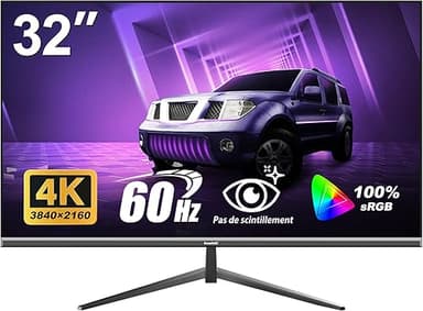 Gawfolk Écran PC 32 Pouces 4K UHD, Moniteur d’Ordinateur …
