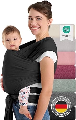 Laleni Echarpe de portage bebe nouveau-né jusqu'à 15 kg e…