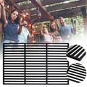 Daromigo 42 x 28 cm, griglia in ghisa smaltata, griglia rettangolare in ghisa smaltata, accessorio per barbecue, barbecue a gas, barbecue a carbonella e molto altro ancora, per barbecue a gas, - 5