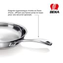 Beka Chef - Poêle Inox 18/10 - 28 cm - Tous Feux Compatible Induction - Acier Inoxydable - 3