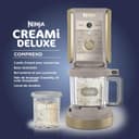 Ninja CREAMi Deluxe Machine a glace et sorbetière, 2 bacs, 10 fonctions, crème glacée, yaourts glacés, des milkshakes, des slush, Pièces amovibles lavables au lave-vaisselle, Stone/Or NC502EUSTGD - 2