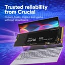 Crucial P310 500GB SSD M.2 2280 NVMe PCIe Gen4, Up to 6,600MB/s, Laptop & Desktop (PC) Compatible, Internal Solid State Drive - CT500P310SSD801 - 6