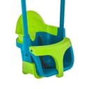 TP Toys Fauteuil Bébé Évolutif Quadpod 4 en 1 – Balançoire Bébé de 6 Mois à 8 Ans – Sangles d’Extension pour Portiques Hauts et Bas – Sécurisée et Confortable – Bleu/Vert - 1