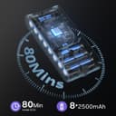 Aodebiao V16 Aspirateur Balai sans Fil 55Kpa/600W/80Mins, Aspirateur sans Fil Puissant, Écrans Tactiles LED, Mode Automatique, Brosse Anti-Emmêlement pour Tapis, Sols Durs et Poils d'animaux - 4