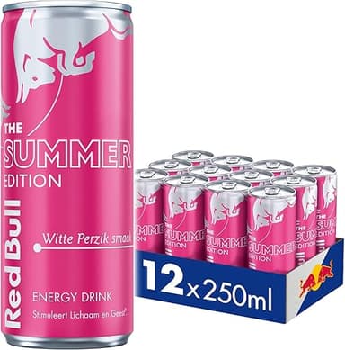 Red Bull Energy Drink Summer Edition, White Peach, 12 x 2…