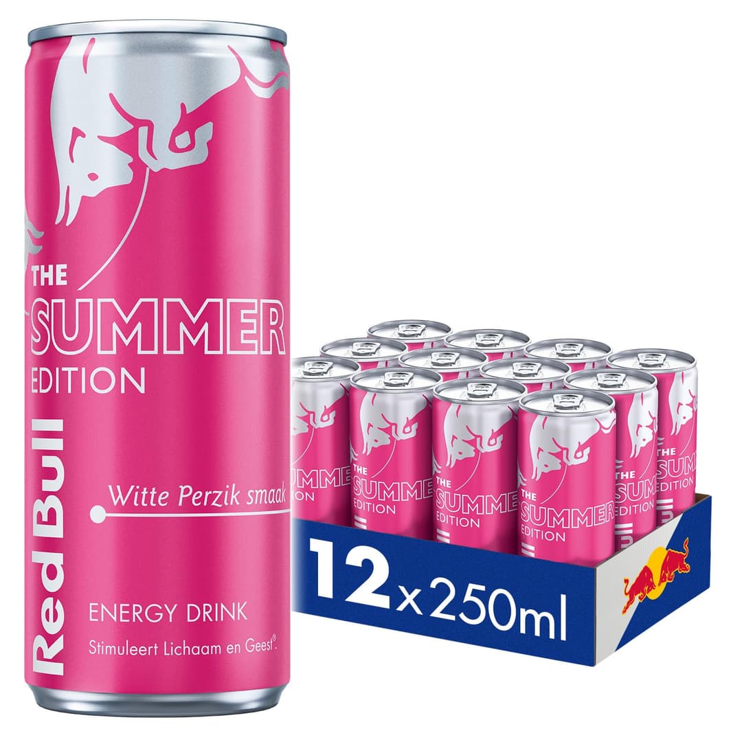 Red Bull Energy Drink Summer Edition, White Peach, 12 x 2…