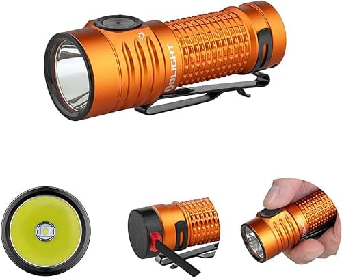 OLIGHT Baton Turbo Lampe de Poche Petit Portée Max. 510 M 1000 LM Lampe Torche Longue Durée 50 Jours 5 Modes Flashlight Rechargeable Type C Etanche IPX8 Pour Le Camping Voyage d'Urgence