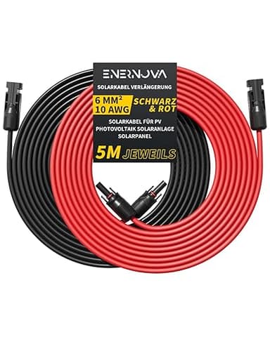 Solar Cable 4 mm²/6 mm², Solar Cable Extension 1/2/3/5/10…