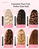 BESTOPE PRO 6-in-1 Curling Iron, Large Curls and Small Curling Irons, Curling Iron with Various attachments, Gloves, Temperature Adjustable, Black - 2