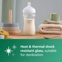 Philips Avent Natural Response Newborn Glass Gift Set - 5 x Baby Bottles, 2 x Philips Avent Ultra Soft Soother 0-6 Months, Bottle Brush, BPA Free (Model SCD879/11) - 8