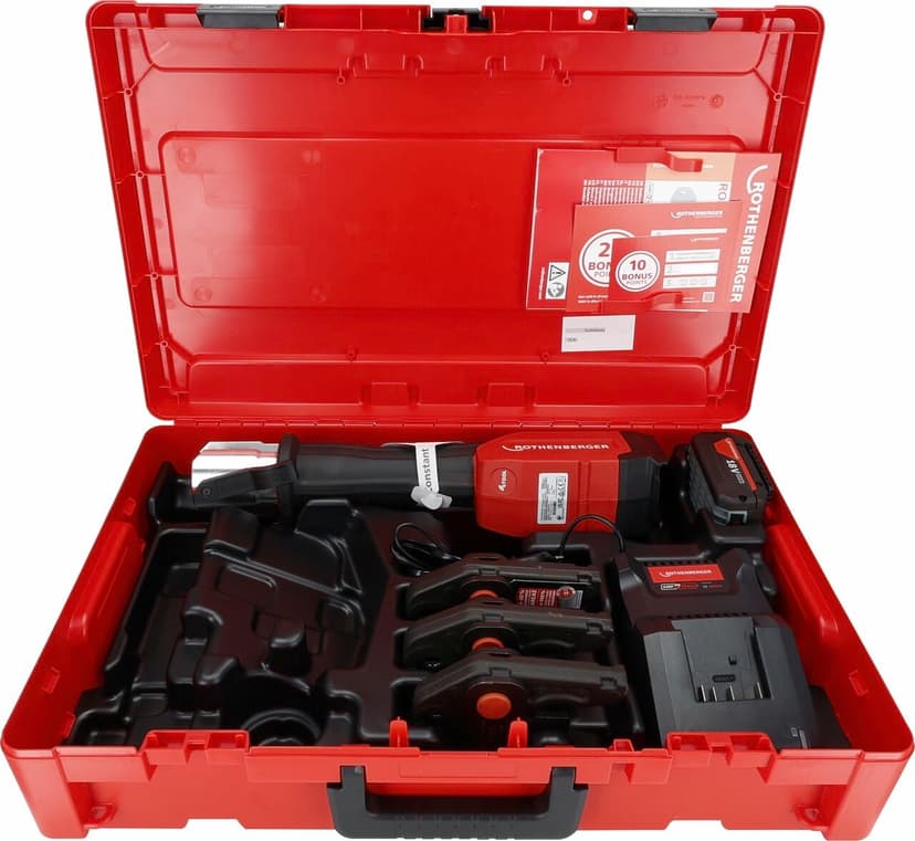 ROTHENBERGER Romax 4000 Set AMPShare, M, 15-22-28 mm, 4Ah Battery, 1000004174, Press Machine, Electro-Hydraulic Press, Battery-Operated Press, Pressing Technology, Pressing Jaws, Crimping Pliers - 3