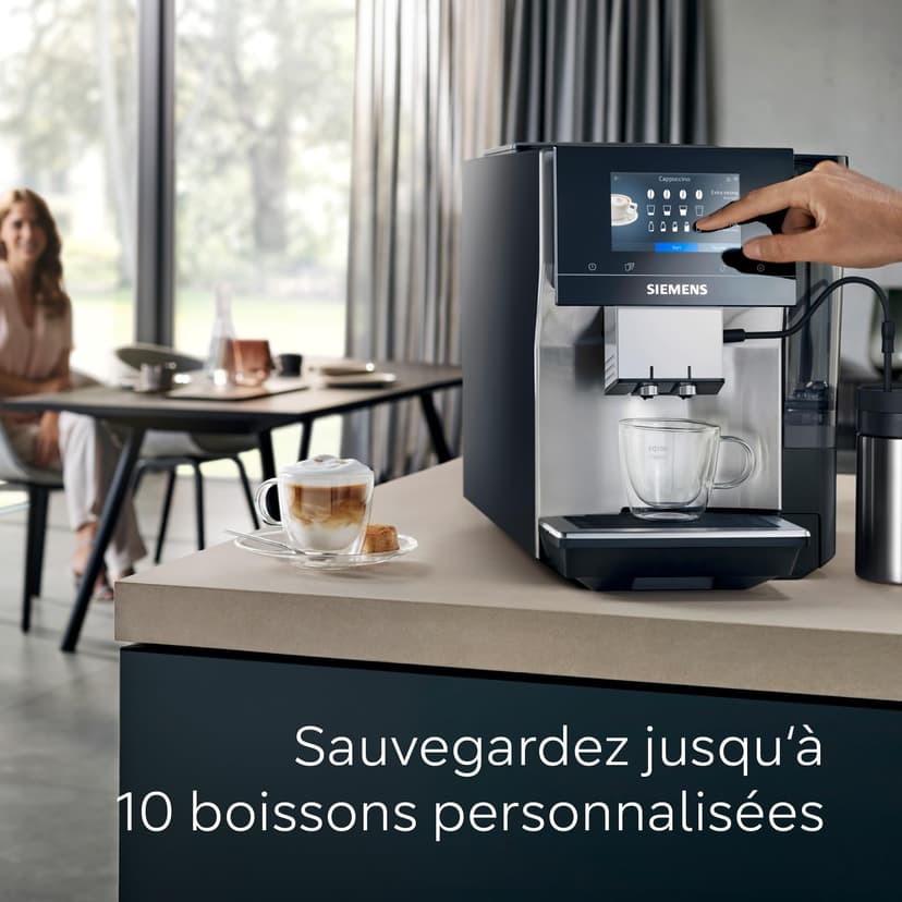 Fully automatic coffee machine, EQ700 classic, Inox silver metallic - 4