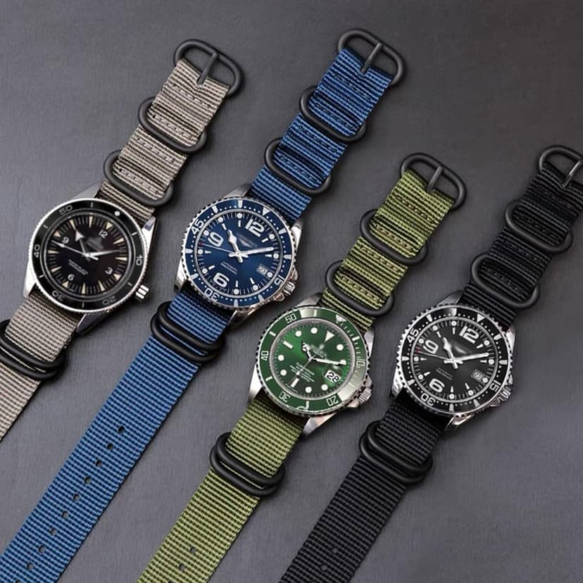 NATO Watch Straps Nylon G10 Premium Ballistic Multicoloured Replacement Watch Straps with Silver Stainless Steel Buckle Watch Strap for Men Women 18 mm 20 mm 22 mm 24 mm - 7