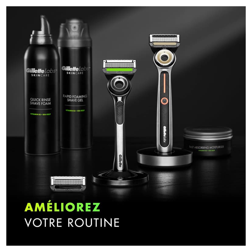 Gillette Labs Lames de Rasoir Homme Pack de 9 – Recharges Compatibles avec les Manches de la Série, en Acier Inoxydable, Cartouches Plus Durables, 1 Rechange Jusqu’à 30 Rasages - 4