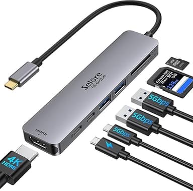 Adaptateur USB C, Selore Hub USB C HDMI 4K, Ports USB 3.0…