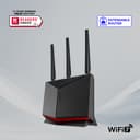 ASUS RT-BE86U - Routeur Wi-FI 7 Extensible - Double Bande BE6800, 4096-QAM, MLO, AI WAN Detection, AiMesh, Abonnement Gratuit à la sécurité réseau,VPNs - 2