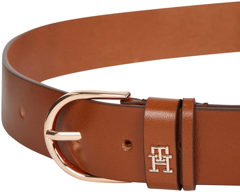 Tommy Hilfiger Ceinture Femme Essential Effortless 3,5 cm Boucle Ardillon, Marron (Cognac), 135 cm - 3
