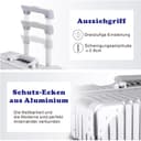Aoliwei Suitcase Hand Luggage · Silver · Aluminium Frame · Hard Shells in Polycarbonate · Trolley Travel Luggage · Travel Suitcase with 4 Double Wheels · TSA Combination Lock · S-55 cm - 4