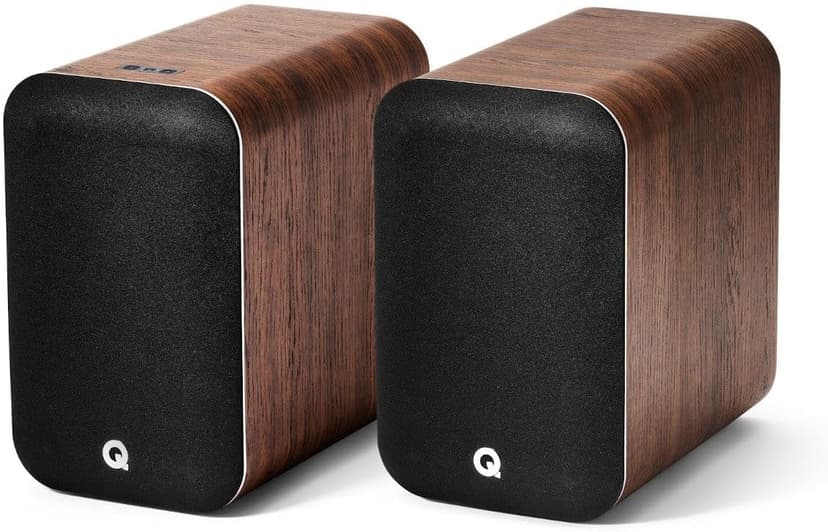 Q ACOUSTICS M20 Speakers Wireless Bluetooth HD Music System Walnut - Tweeter 22mm, Mid Bass/Driver 125mm, Freq. Response 55Hz–22kHz, Crossover Freq. 2.4kHz - Powered Speakers - 1