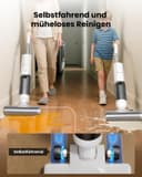 Proscenic F10 Ultra Aspirateur Laveur sans Fil,60 Mins Aspirateur Balai sans Fil Sec et Humide,Léger Aspirateur Eau et Poussière,Laveur de Sol,Autonettoyant,1.3L,Nettoyage des Angles,Bords,Sols Durs - 5
