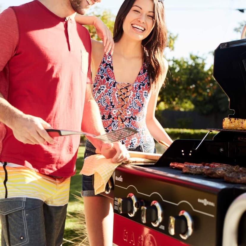 Char-Broil Gas2Coal Hybrid Grill - Griglia per barbecue a gas e carbone a 3 fuochi, finitura nera - 7