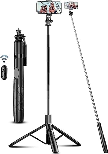 163.5CM Perche à Selfie, Trépied Smartphone, Extensible S…