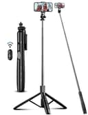 163.5CM Perche à Selfie, Trépied Smartphone, Extensible Selfie Stick Trépied de Téléphone avec Télécommandeet Support pour Téléphone Portable Compatible avec iPhone/Samsung/GoPro/Camera - 1