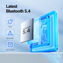 UGREEN Aux Bluetooth 5.4 Adapter for Car, Bluetooth Receiver with Dual Connection, Noise Cancellation, Build-in Mic, 3.5mm Car Bluetooth Aux Adapter for Hands-Free Calls and Music Streaming - 2