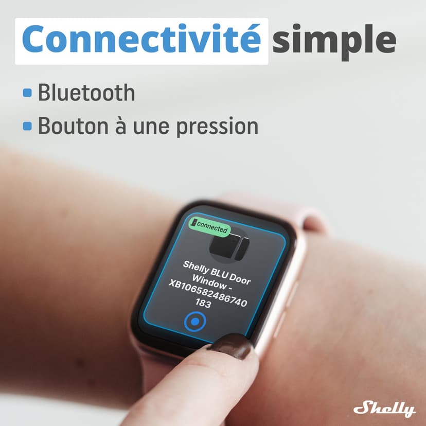 Shelly Blu Door/Window Black - Smart Bluetooth Montion Sensor Alarm, Home Security, Remote Control Detector, App Alerts, Alexa & Google Home, Gateway Required, Scene Activation, Lux Sensor - 2