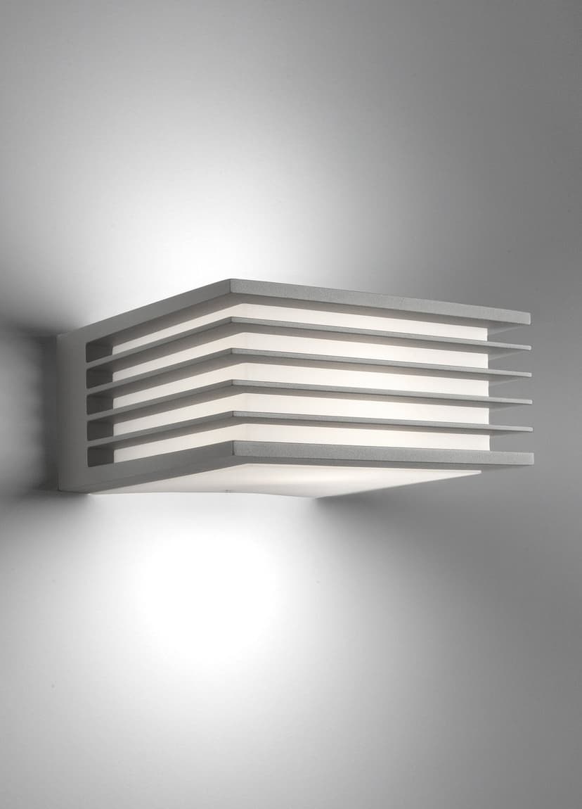 Philips Shades Outdoor Wall Light, IP44 Weather-resistant, Vertical Light, Durable, Aluminium, Light Grey, E27 Bulb Sold Separately - 2
